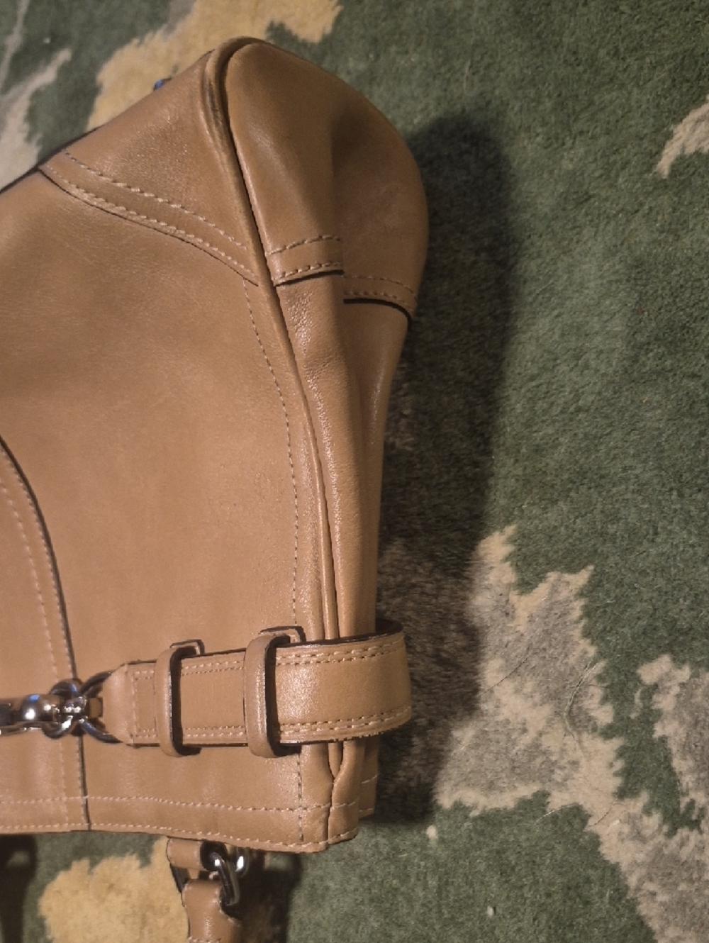 Coach Beige/Tan Leather Satchel with Silver-Tone Hardware - Picture 6 of 10